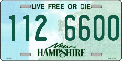 NH license plate 1126600