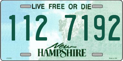 NH license plate 1127192
