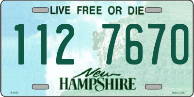 NH license plate 1127670
