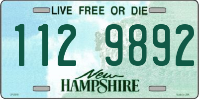 NH license plate 1129892