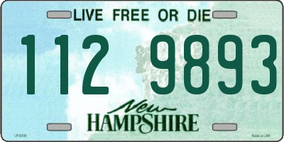 NH license plate 1129893