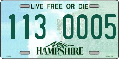 NH license plate 1130005