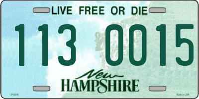 NH license plate 1130015