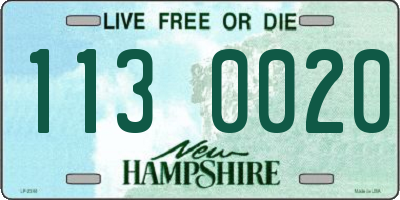 NH license plate 1130020