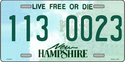 NH license plate 1130023