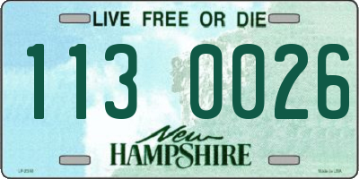 NH license plate 1130026