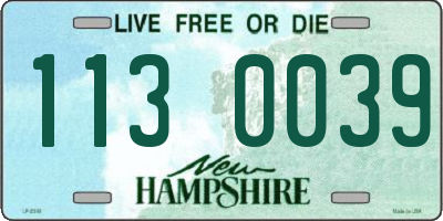 NH license plate 1130039