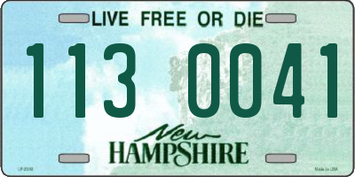 NH license plate 1130041
