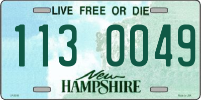 NH license plate 1130049