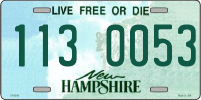 NH license plate 1130053