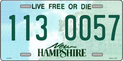 NH license plate 1130057