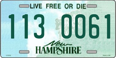 NH license plate 1130061