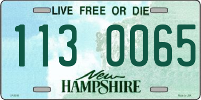 NH license plate 1130065