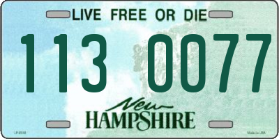 NH license plate 1130077
