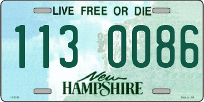 NH license plate 1130086