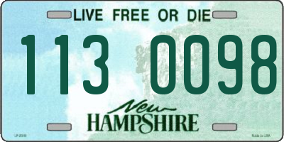 NH license plate 1130098