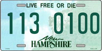 NH license plate 1130100