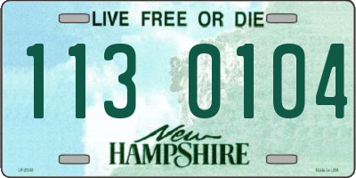 NH license plate 1130104