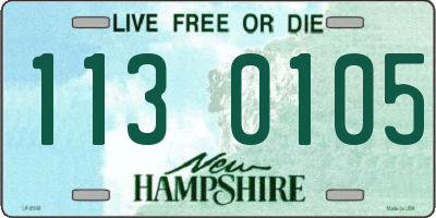 NH license plate 1130105