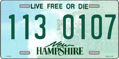 NH license plate 1130107