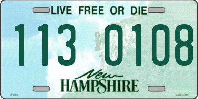 NH license plate 1130108