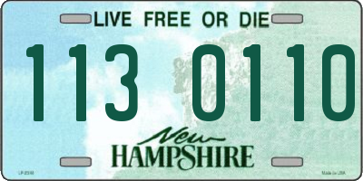 NH license plate 1130110