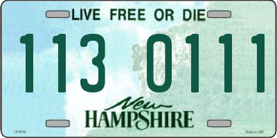 NH license plate 1130111