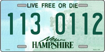 NH license plate 1130112