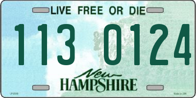 NH license plate 1130124