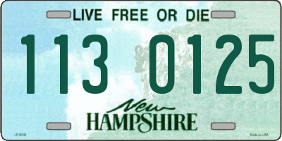 NH license plate 1130125