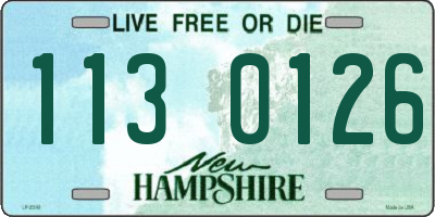NH license plate 1130126