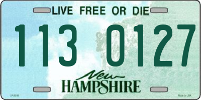 NH license plate 1130127