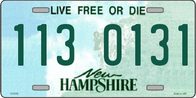 NH license plate 1130131