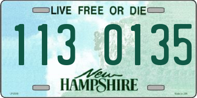 NH license plate 1130135