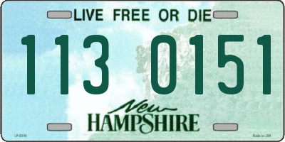 NH license plate 1130151
