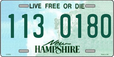 NH license plate 1130180