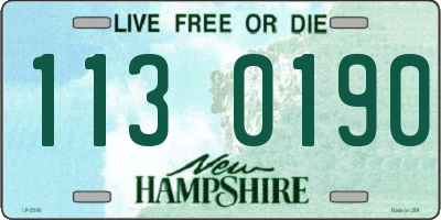 NH license plate 1130190