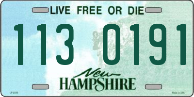 NH license plate 1130191