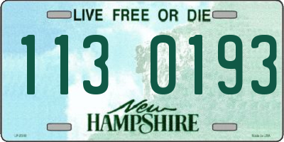 NH license plate 1130193