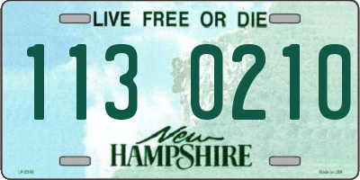 NH license plate 1130210