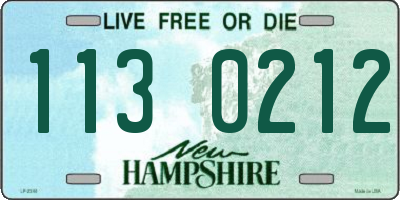 NH license plate 1130212