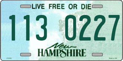 NH license plate 1130227
