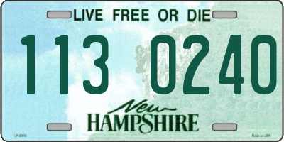 NH license plate 1130240
