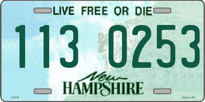 NH license plate 1130253