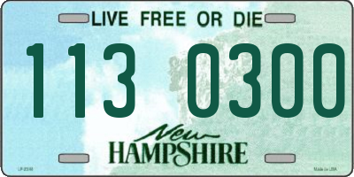 NH license plate 1130300