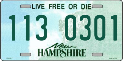 NH license plate 1130301