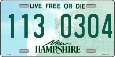 NH license plate 1130304