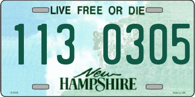 NH license plate 1130305
