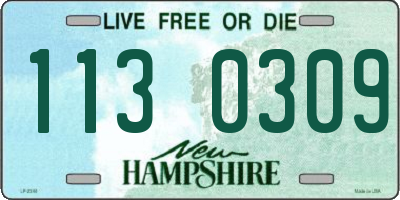 NH license plate 1130309