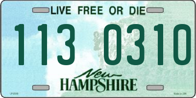NH license plate 1130310